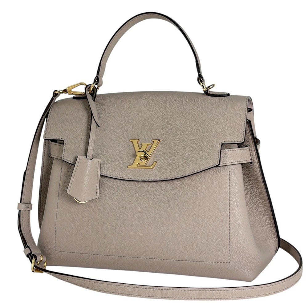 Louis Vuitton Lockme Ever 2way Shoulder Bag Leather Greige Gray